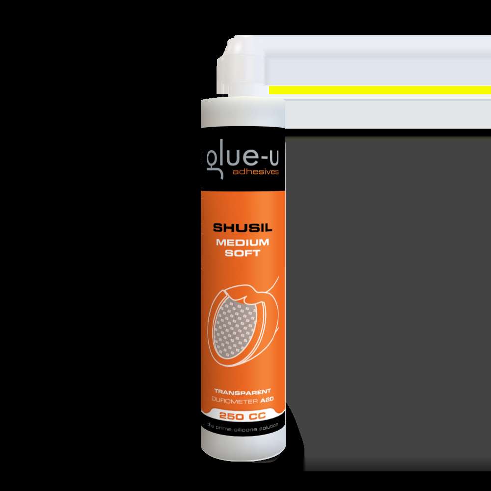 Glue-U Shusil Silicone Medium-Soft A20 Clear 250cc - Anvil Brand