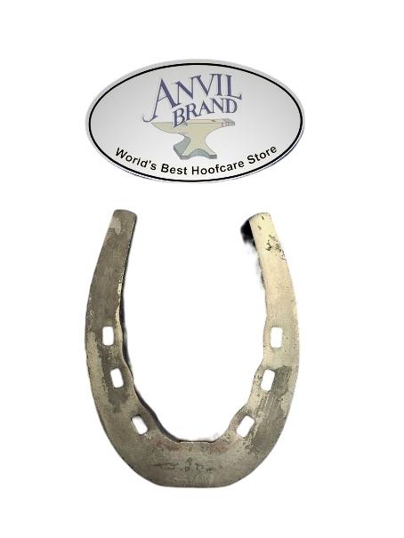 Die A 3/8 x 1 Punched 12" Square Toe Hind Horseshoe - Anvil Brand
