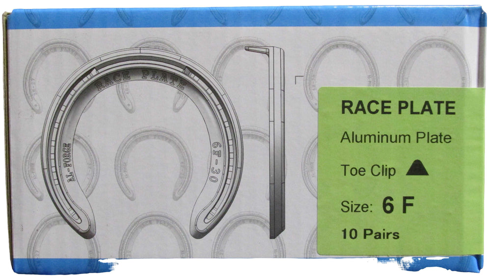 Mounted Racing Plate AB Aluminum Racing Plate #6 Front Horseshoe – Anvil Brand